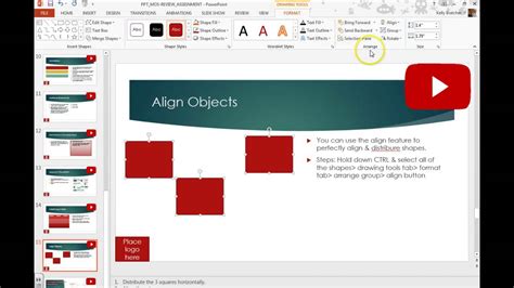 how to distribute boxes evenly in powerpoint|how to align powerpoint objects.